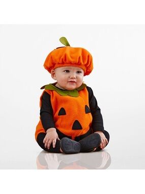Pottery Barn Kids Orange & Green Pumpkin Costume